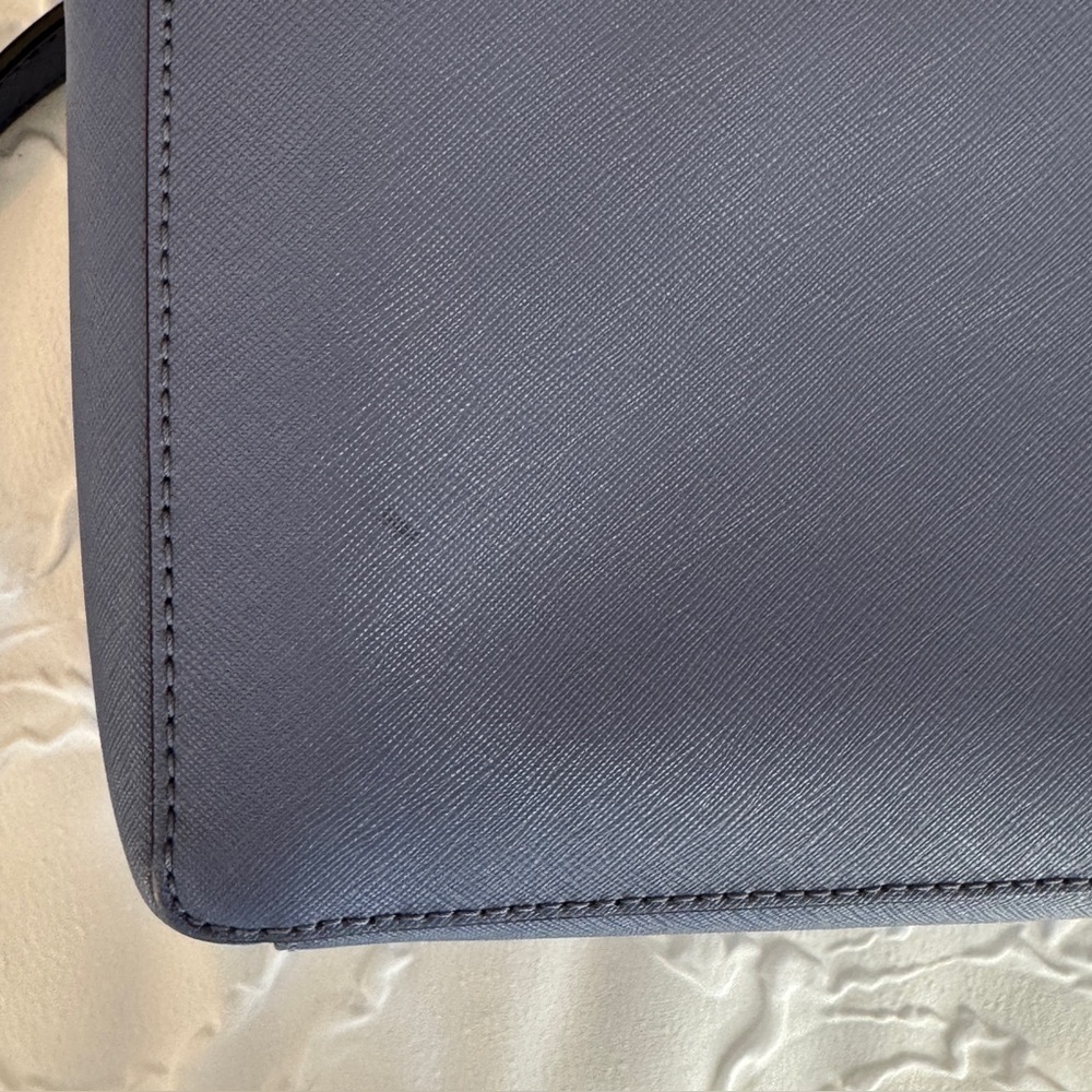 Kate Spade Blue Crossbody Classic Flap Purse Handbag Bag - Picture 9 of 16